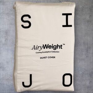 SIJO AiryWeight Eucalyptus Duvet Cover in Snow Size Twin/ Twin XL